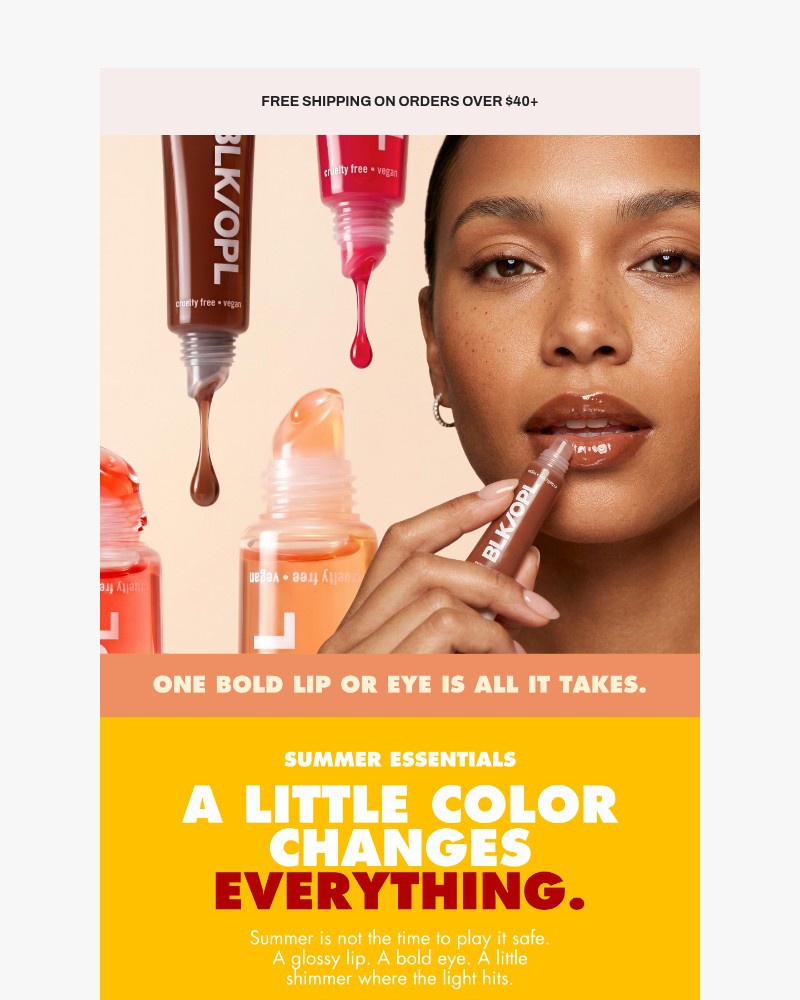Screenshot of email sent to a Black Opal Beauty Newsletter subscriber