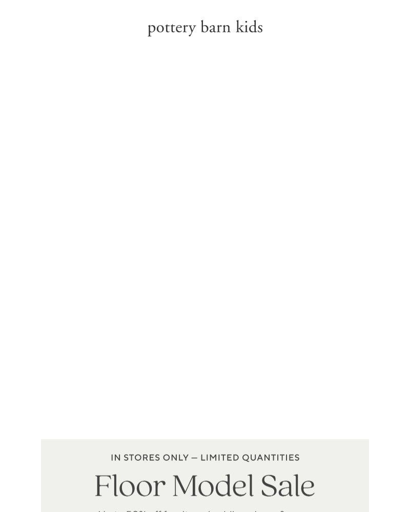 Screenshot of email sent to a Pottery Barn Newsletter subscriber