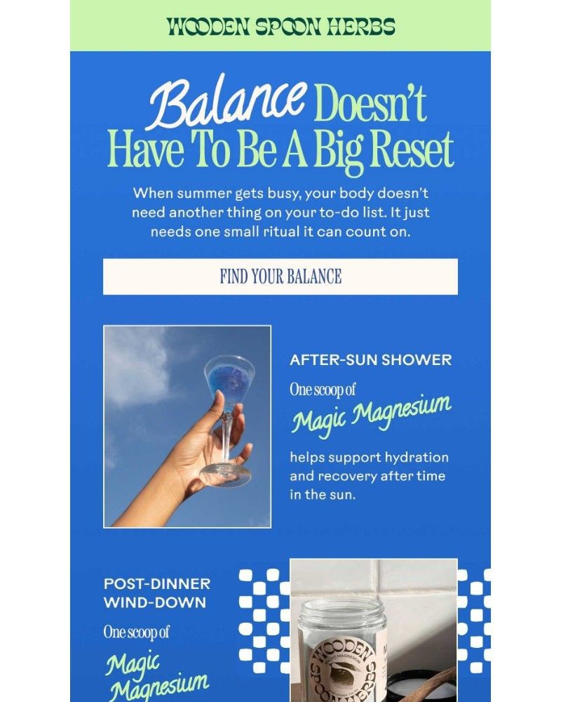 Screenshot of email sent to a Wooden Spoon Herbs Newsletter subscriber