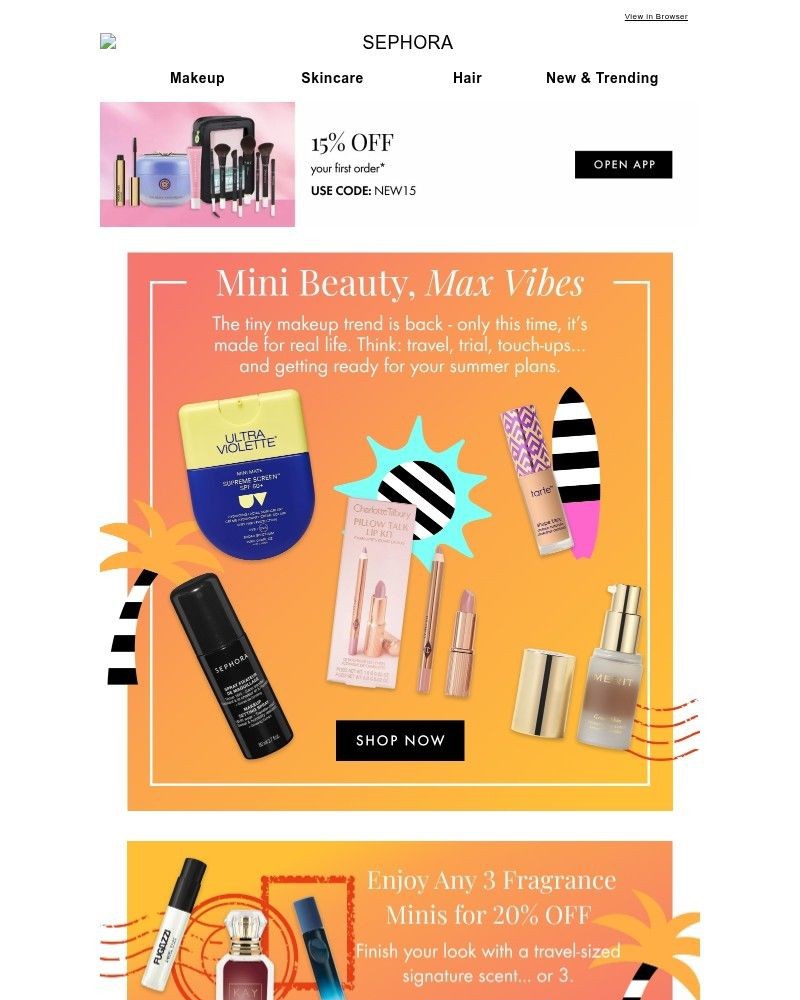 Screenshot of email sent to a Feelunique Newsletter subscriber