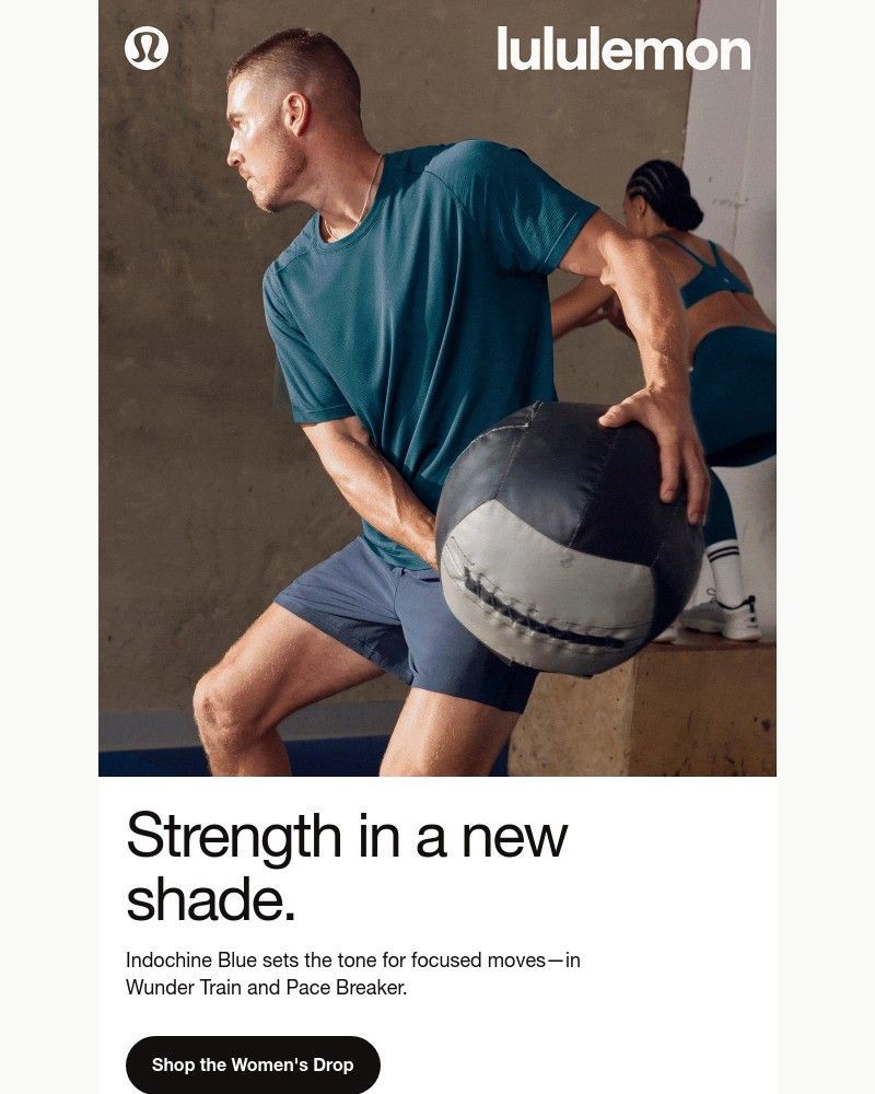 Screenshot of email sent to a Lululemon Registered user