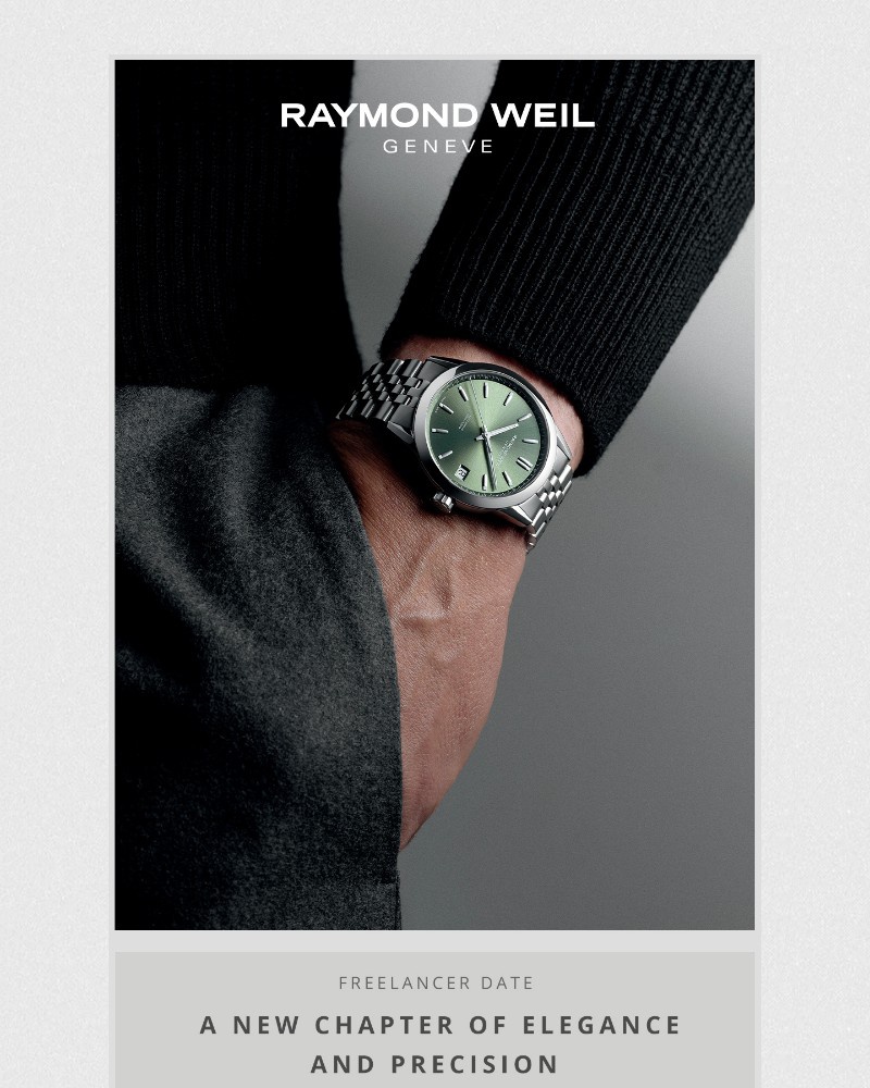 Screenshot of email sent to a Raymond Weil Registered user