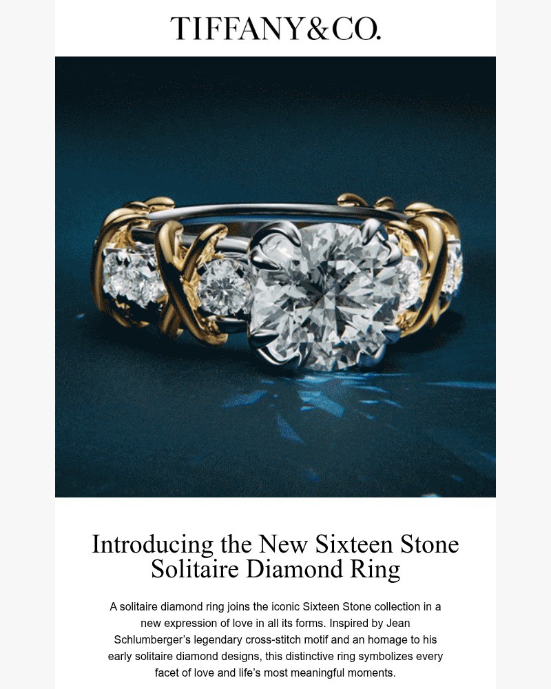 Screenshot of email sent to a Tiffany & Co Newsletter subscriber