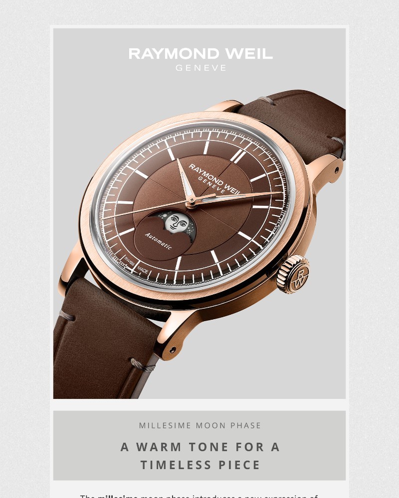 Screenshot of email sent to a Raymond Weil Registered user