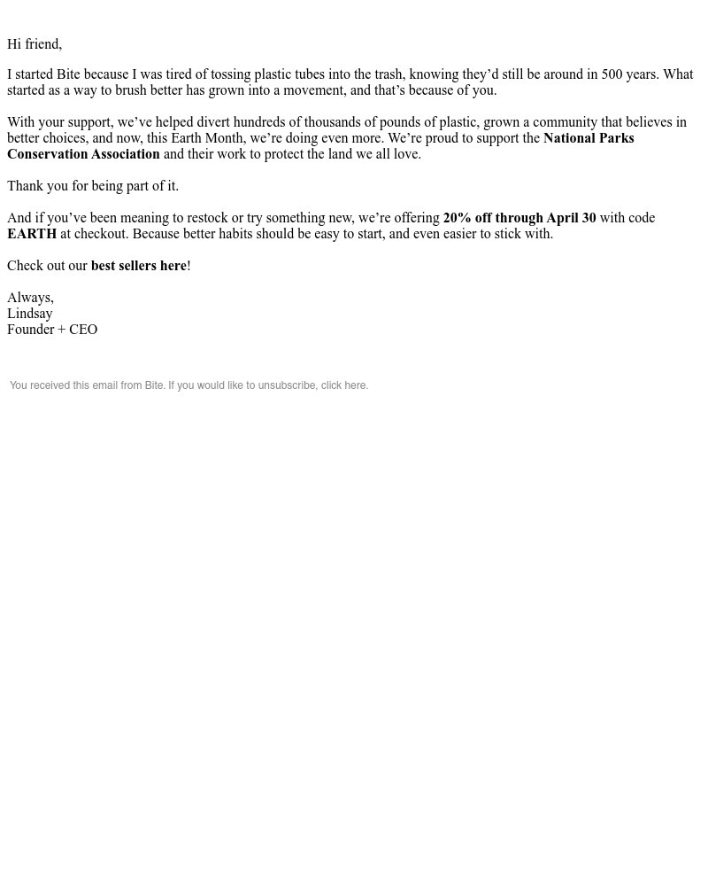 Screenshot of email with subject /media/emails/a-note-from-our-founder-for-earth-month-8c8ca7-cropped-54079d12.jpg