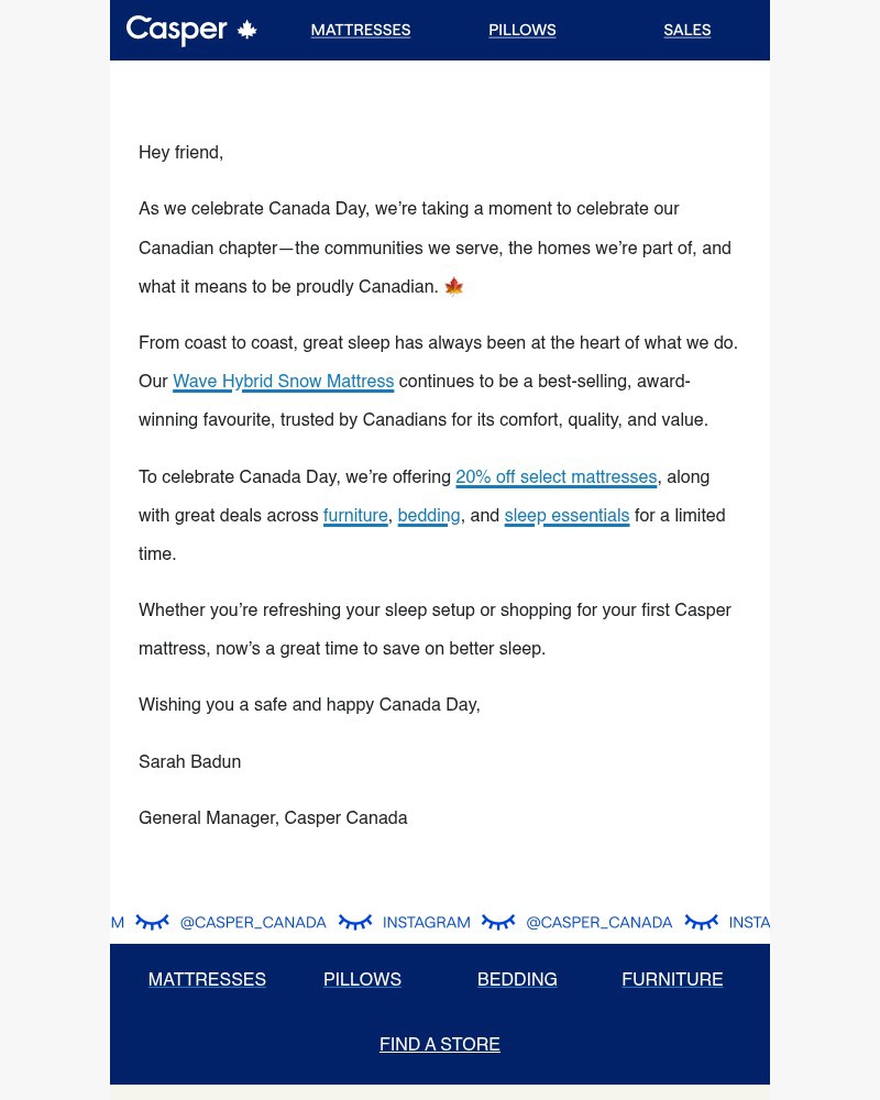 Screenshot of email with subject /media/emails/a-note-from-our-gm-sarah-badun-669fd3-cropped-5fc2fb0e.jpg