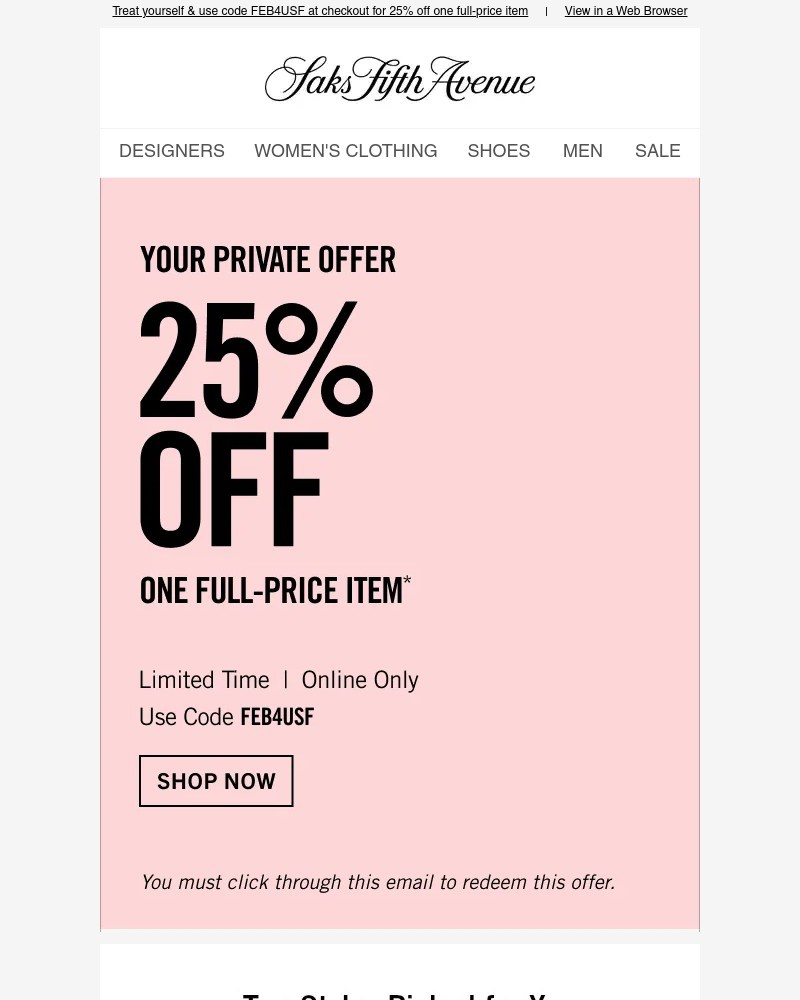Screenshot of email with subject /media/emails/a-private-offer-just-for-you-25-off-one-item-216226-cropped-4c6175a8.jpg