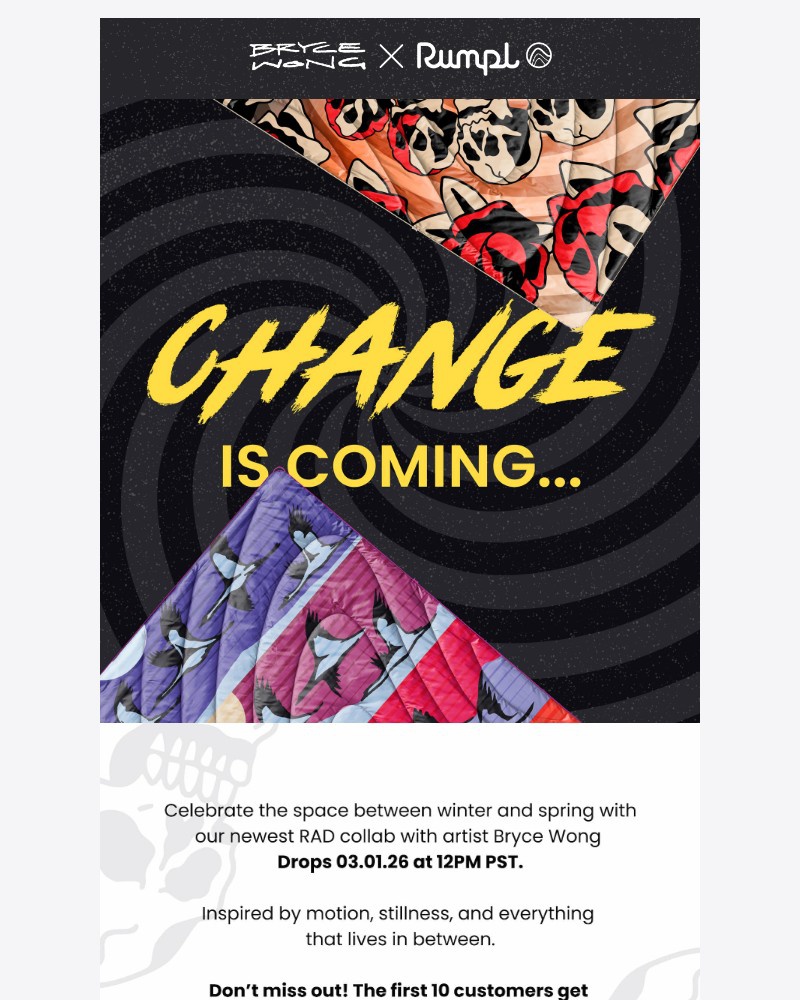 Screenshot of email sent to a Rumpl Newsletter subscriber