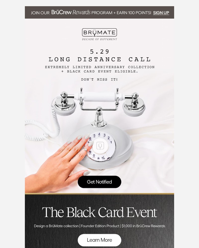 Screenshot of email sent to a BruMate Newsletter subscriber