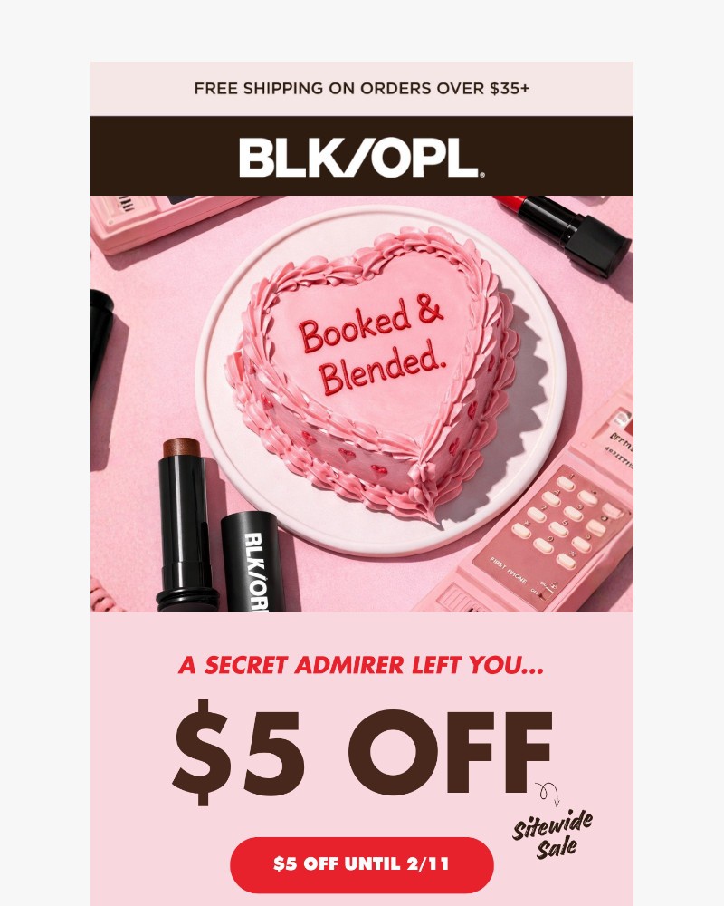 Screenshot of email sent to a Black Opal Beauty Newsletter subscriber