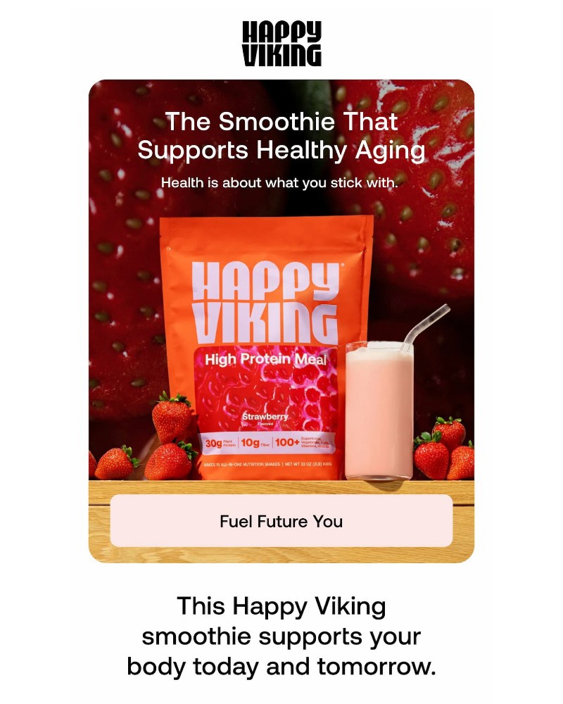 Screenshot of email sent to a Happy Viking Newsletter subscriber