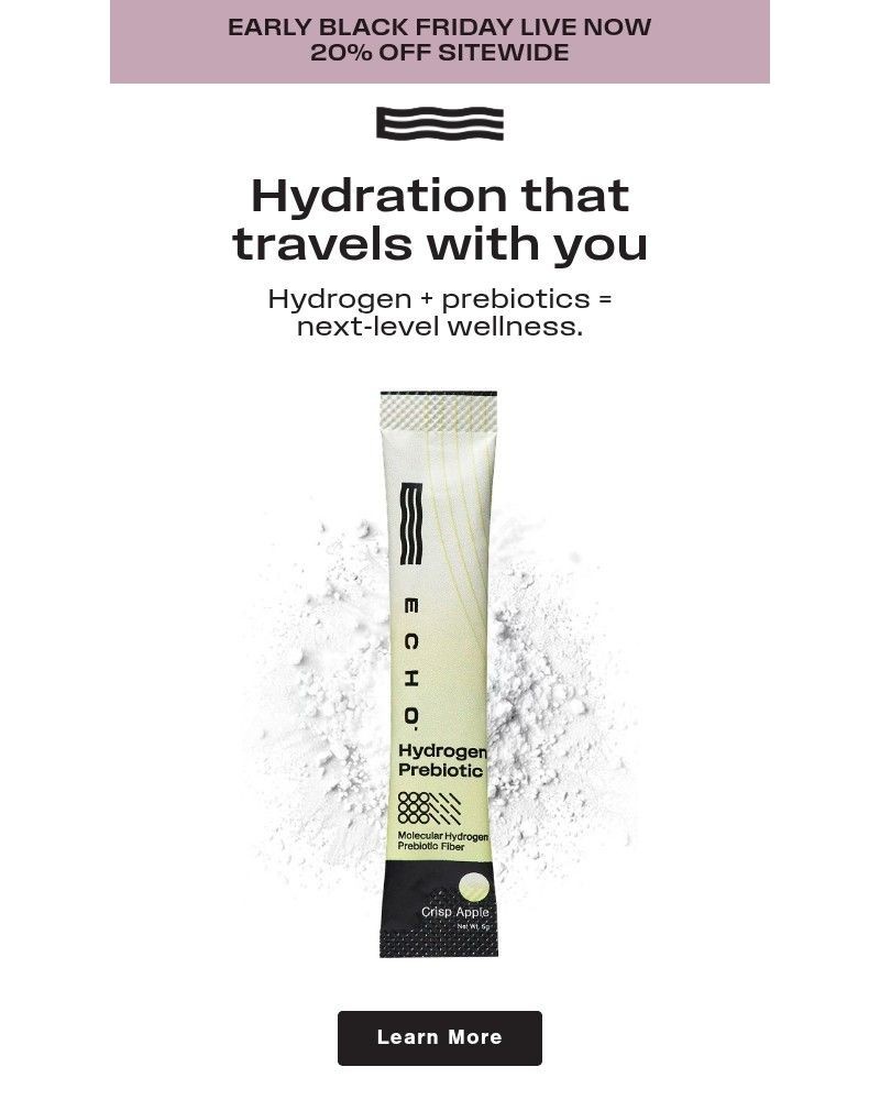 Screenshot of email sent to a Echo Water Newsletter subscriber