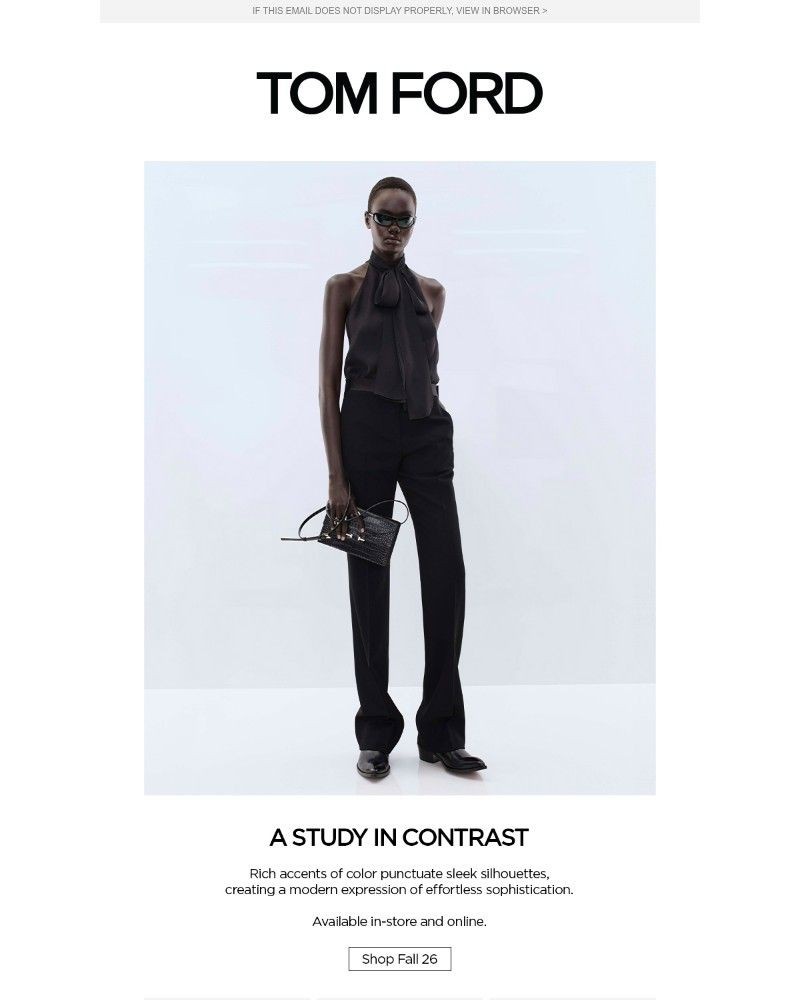 Screenshot of email sent to a Tom Ford Newsletter subscriber