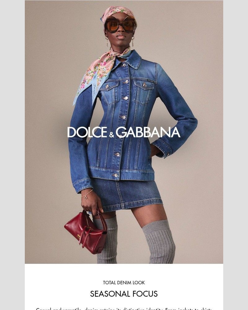 Screenshot of email sent to a Dolce & Gabbana Newsletter subscriber