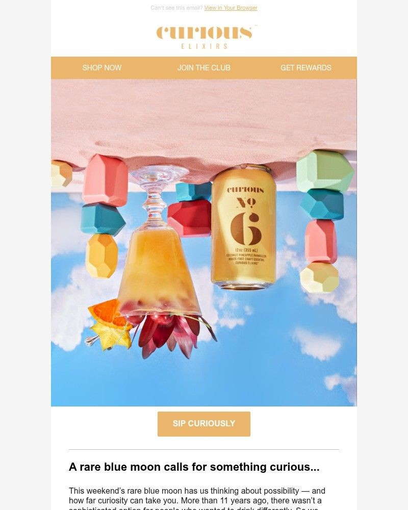 Screenshot of email sent to a Curious Elixirs Newsletter subscriber