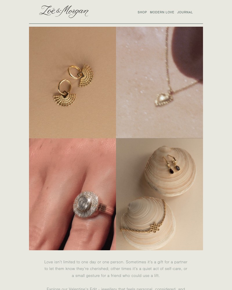 Screenshot of email sent to a Zoe & Morgan Cart abandoner