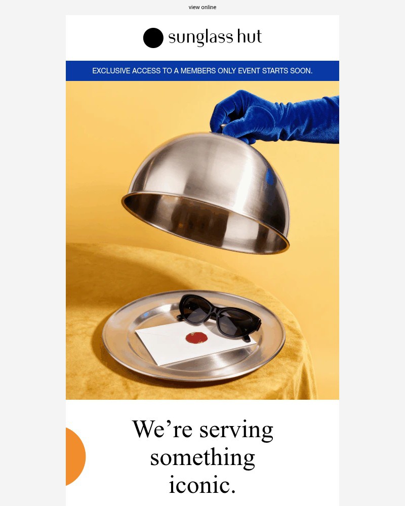 Screenshot of email sent to a Sunglass Hut Newsletter subscriber