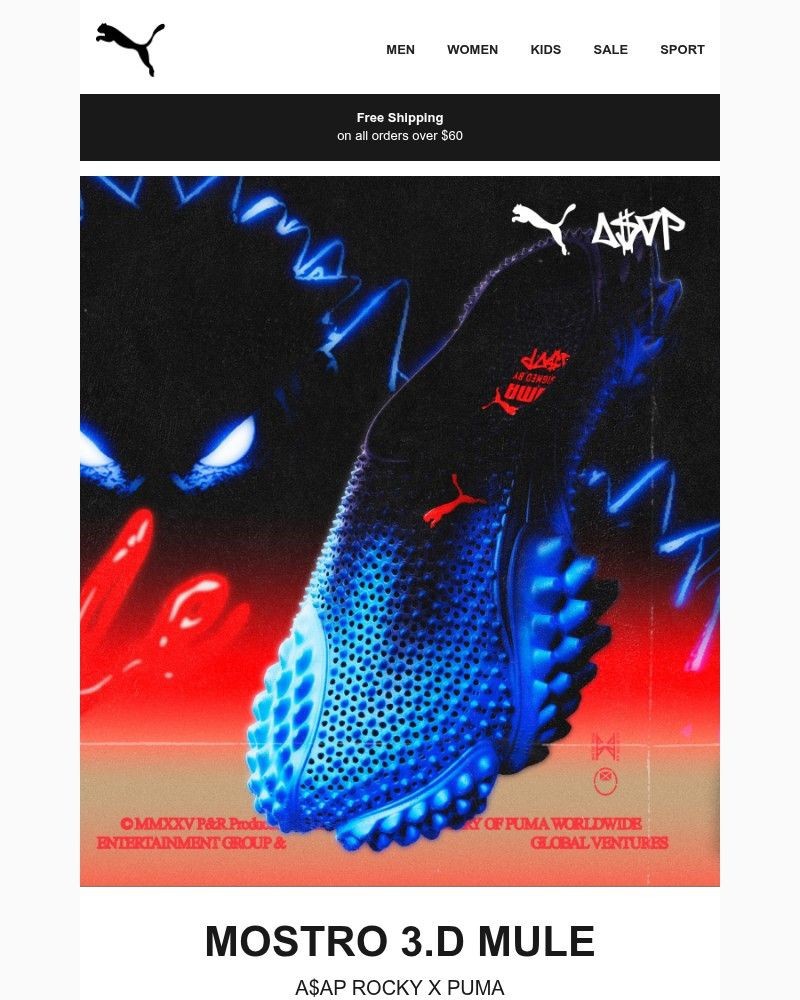 Screenshot of email sent to a Puma Newsletter subscriber