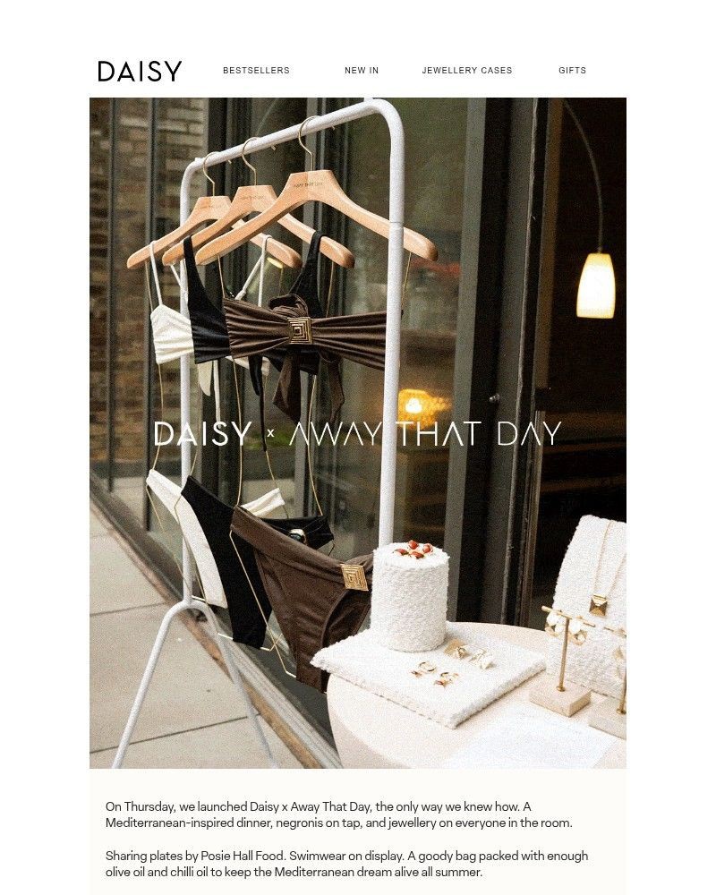 Screenshot of email sent to a Daisy Jewellery Cart abandoner