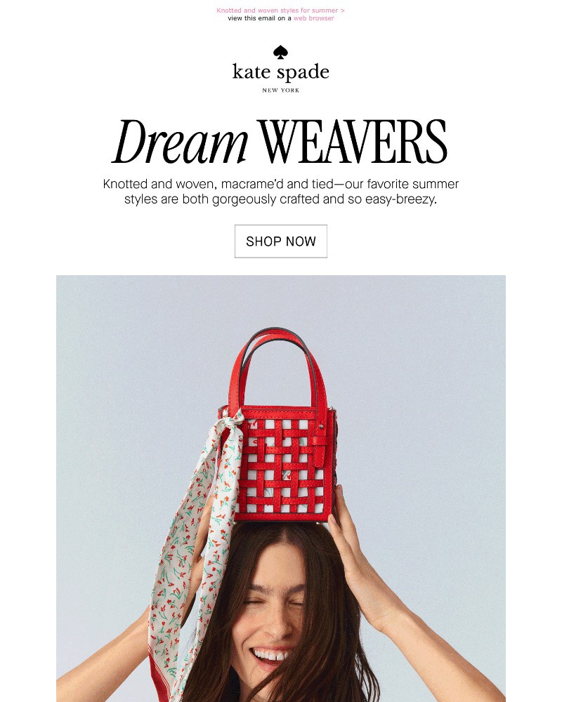 Screenshot of email sent to a Kate Spade Newsletter subscriber