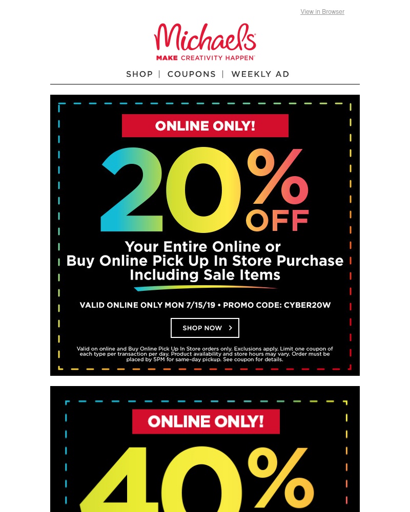 Screenshot of email with subject /media/emails/access-granted-summer-cyber-sale-exclusively-for-michaels-customers-cropped-1c54bc87.jpg