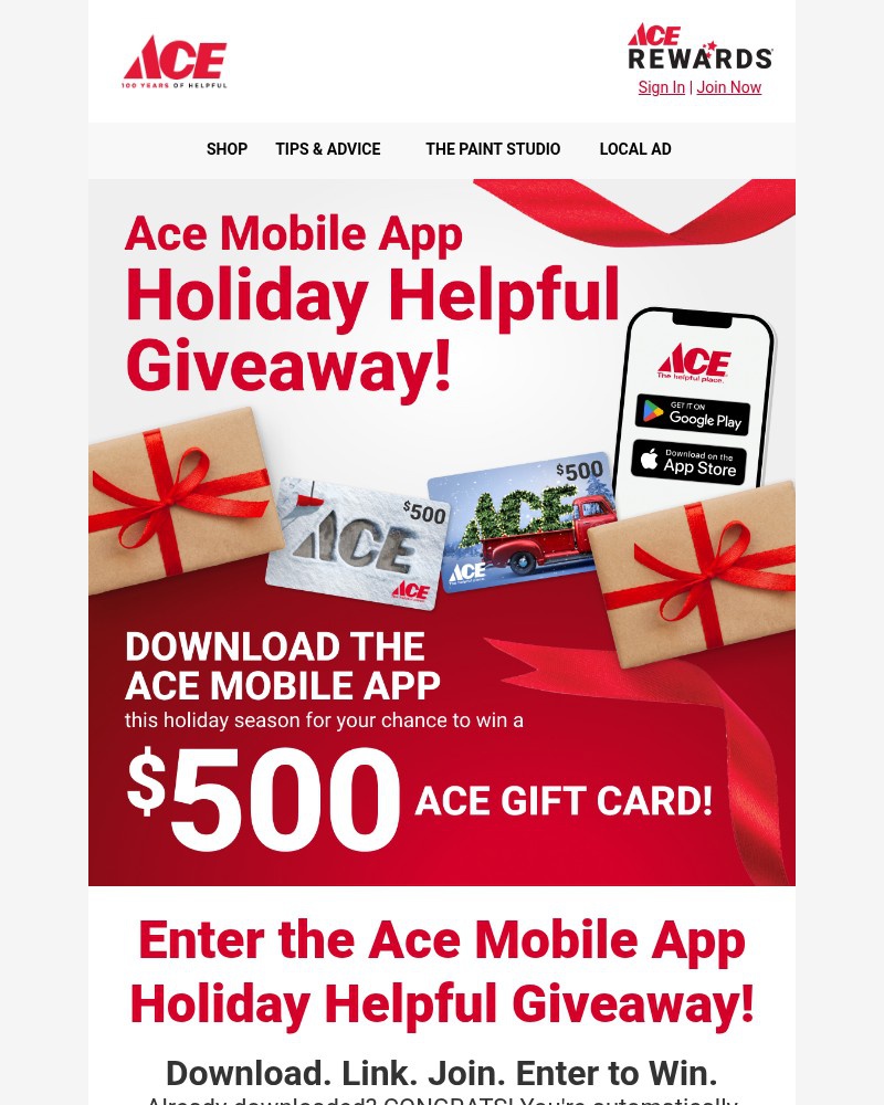 Screenshot of email with subject /media/emails/ace-mobile-app-holiday-helpful-giveaway-81872f-cropped-2c544606.jpg