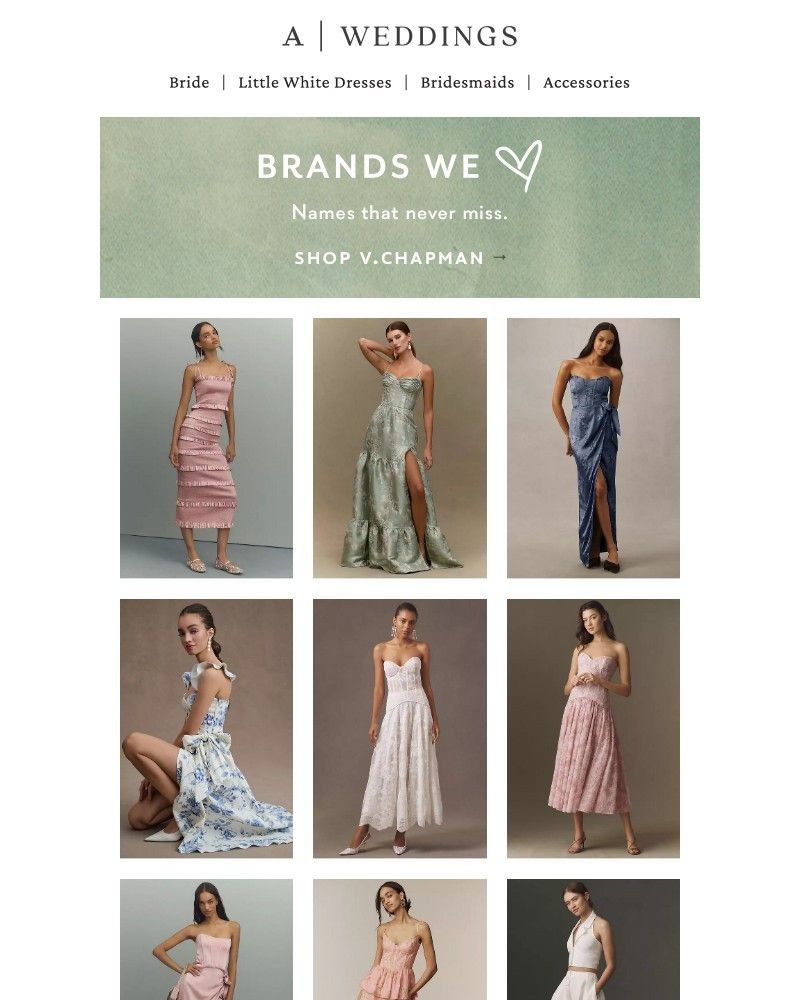 Screenshot of email sent to a Anthropologie Newsletter subscriber