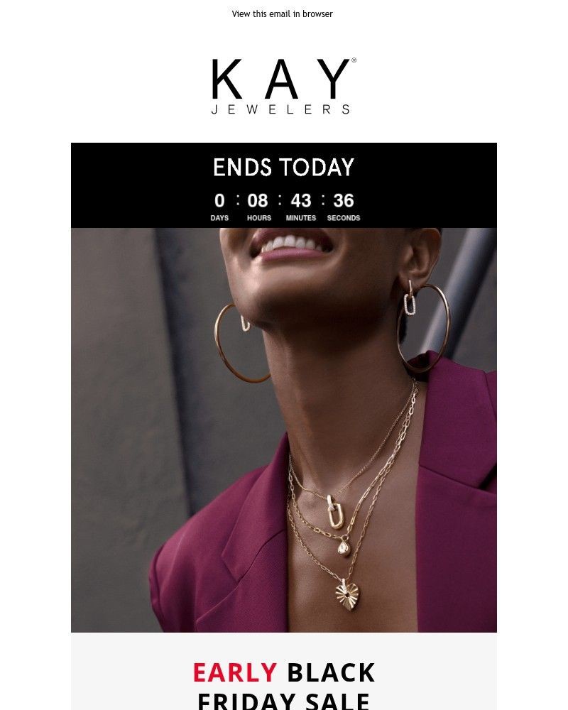 Screenshot of email sent to a Kay Newsletter subscriber
