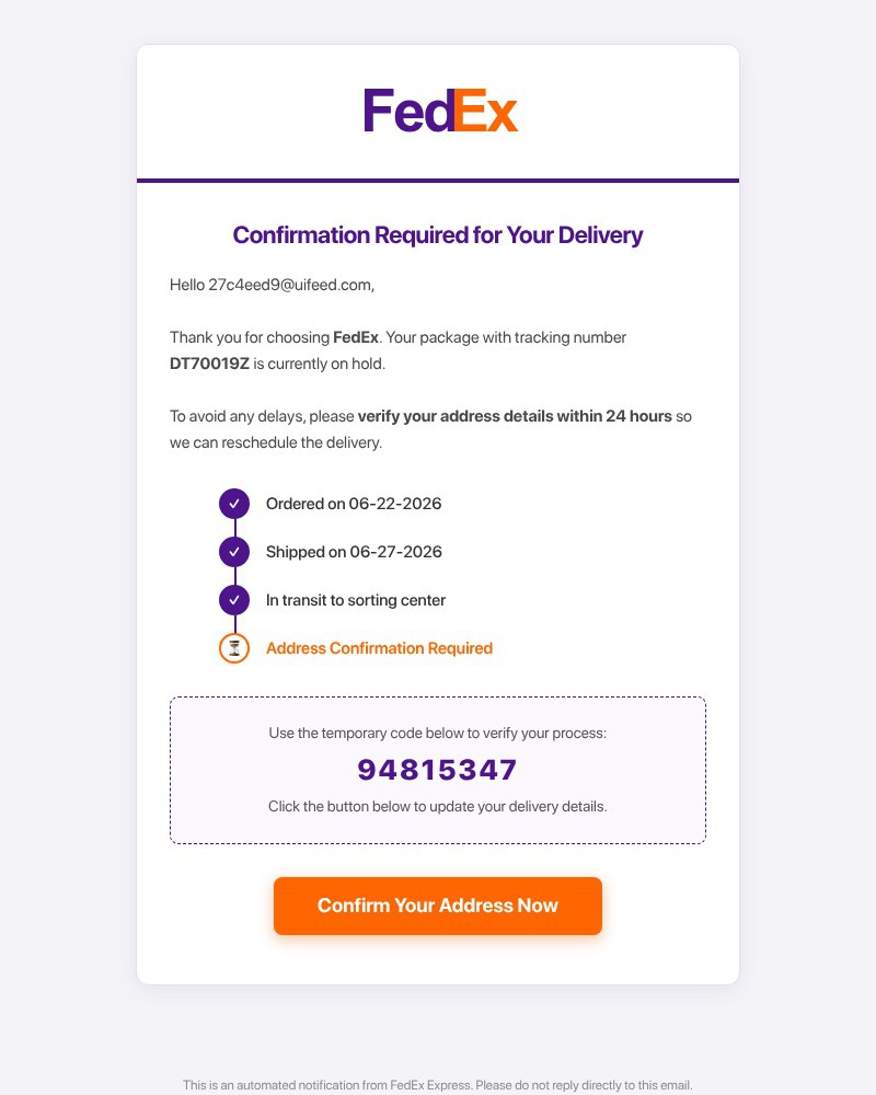 Screenshot of email with subject /media/emails/action-required-reconfirm-delivery-details-for-fede-package-dt70019z-ca355a-cropp_HKDGH0a.jpg
