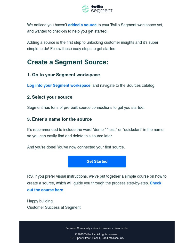 Screenshot of email with subject /media/emails/activate-your-first-source-in-twilio-segment-1e1c80-cropped-7e288ecc.jpg