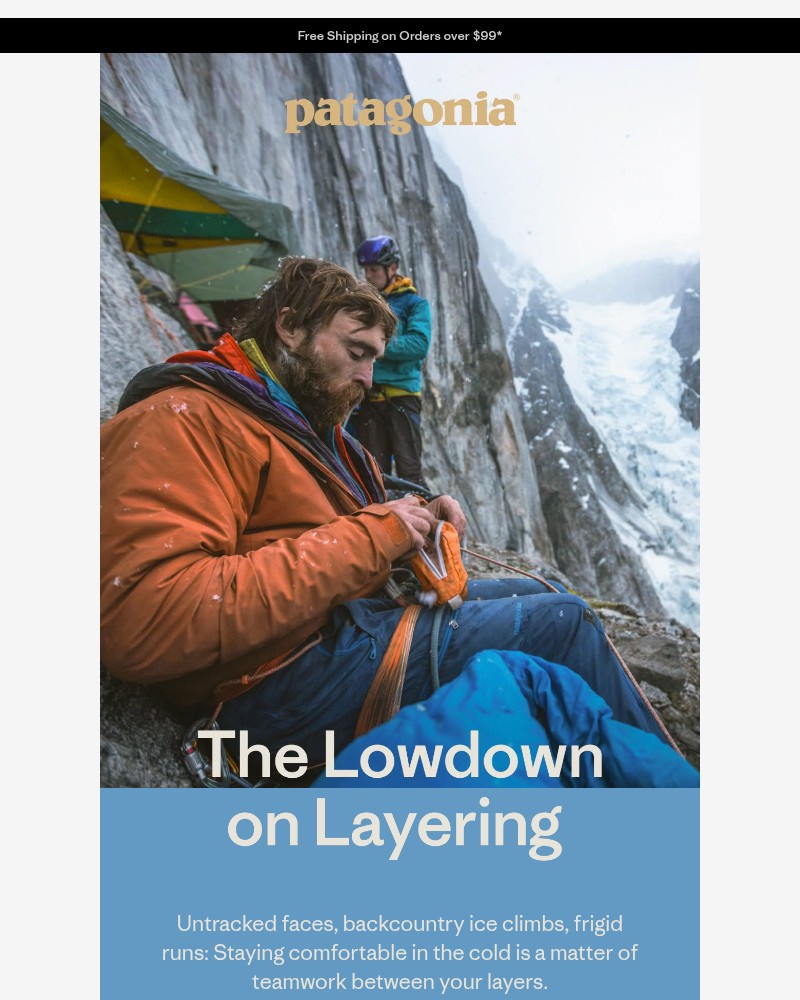 Screenshot of email sent to a Patagonia Newsletter subscriber