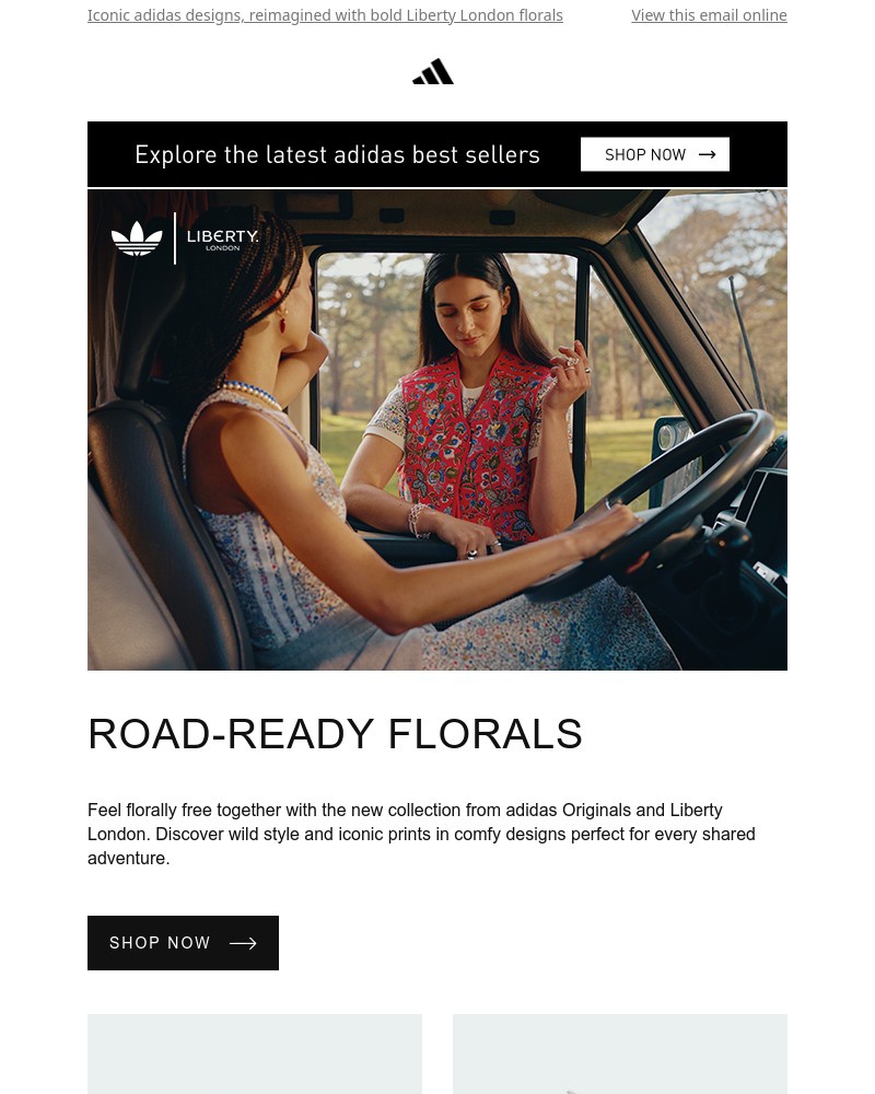 Screenshot of email with subject /media/emails/adidas-originals-x-liberty-london-road-ready-florals-d9c886-cropped-380f7860.jpg