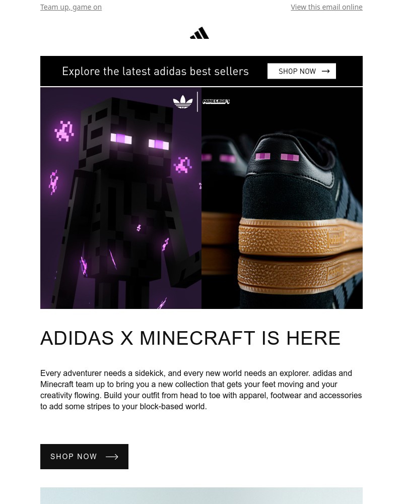 Screenshot of email with subject /media/emails/adidas-x-minecraft-is-here-f73f3b-cropped-d18ad696.jpg