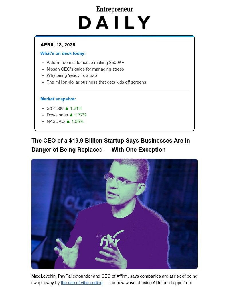 Screenshot of email with subject /media/emails/affirm-ceo-says-businesses-are-in-danger-of-being-replaced-2d13b7-cropped-1555b13d.jpg