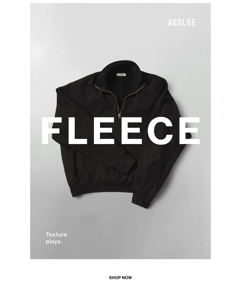 Screenshot of email sent to a Agolde Newsletter subscriber