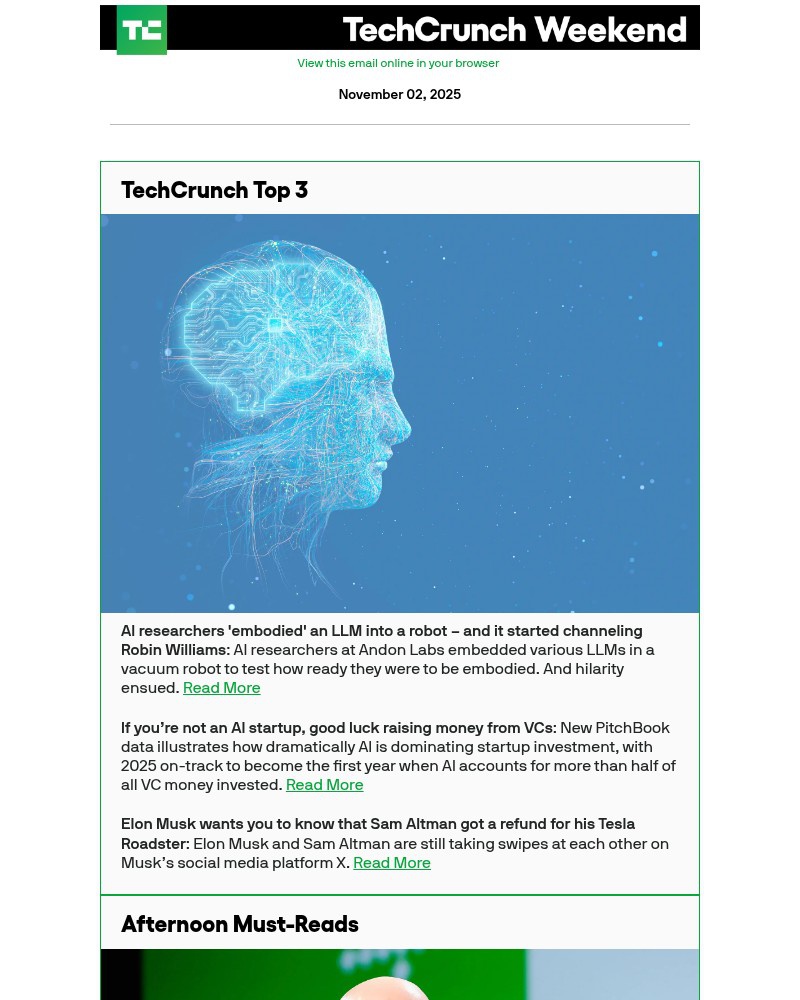 Screenshot of email with subject /media/emails/ai-researchers-embodied-an-llm-into-a-robot-and-it-started-channeling-robin-willi_z6fObBP.jpg