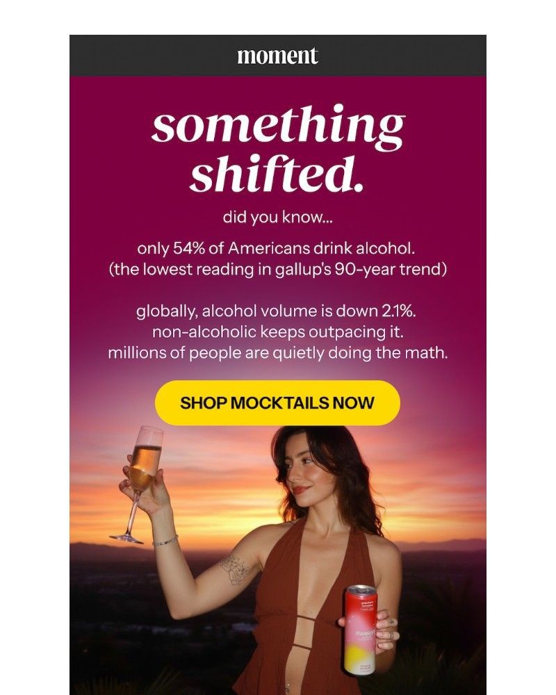 Screenshot of email sent to a Moment Newsletter subscriber