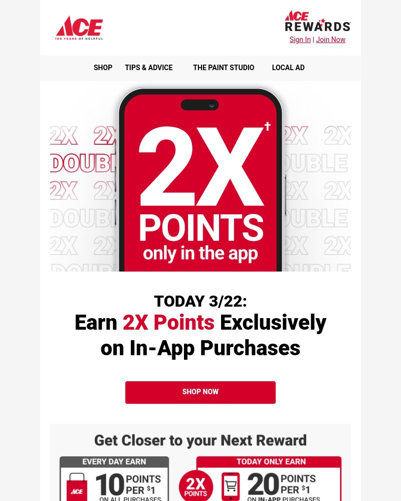 Screenshot of email with subject /media/emails/alert-earn-2x-points-today-in-the-app-ea6a14-cropped-22067b92.jpg