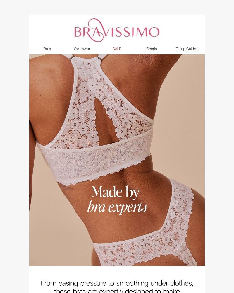 Screenshot of email sent to a Bravissimo Newsletter subscriber