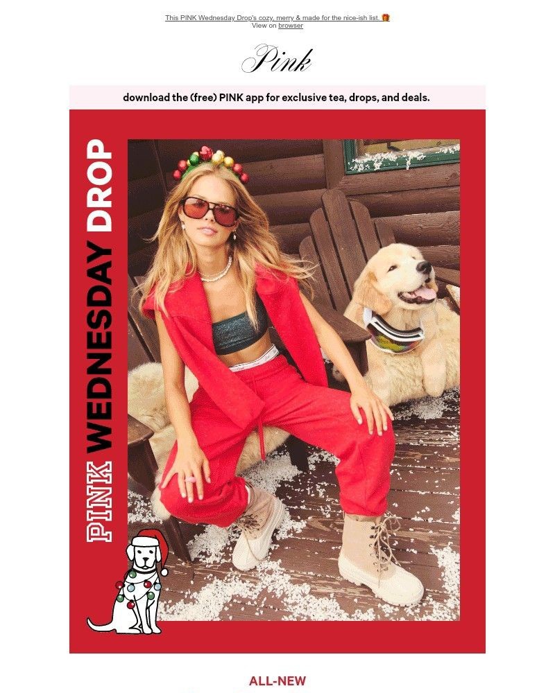 Screenshot of email sent to a Victoria's Secret Newsletter subscriber