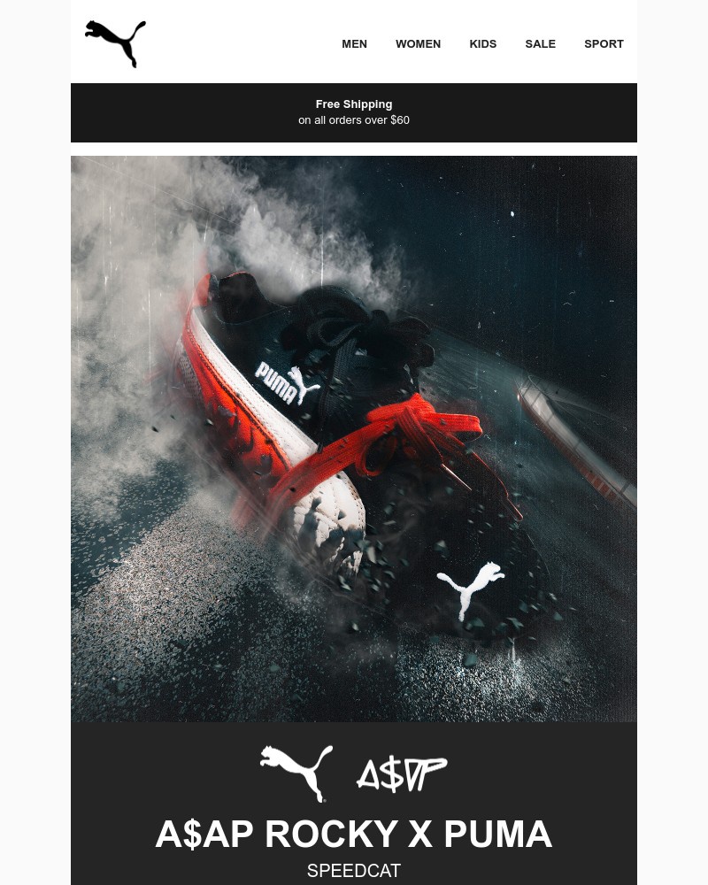 Screenshot of email sent to a Puma Newsletter subscriber