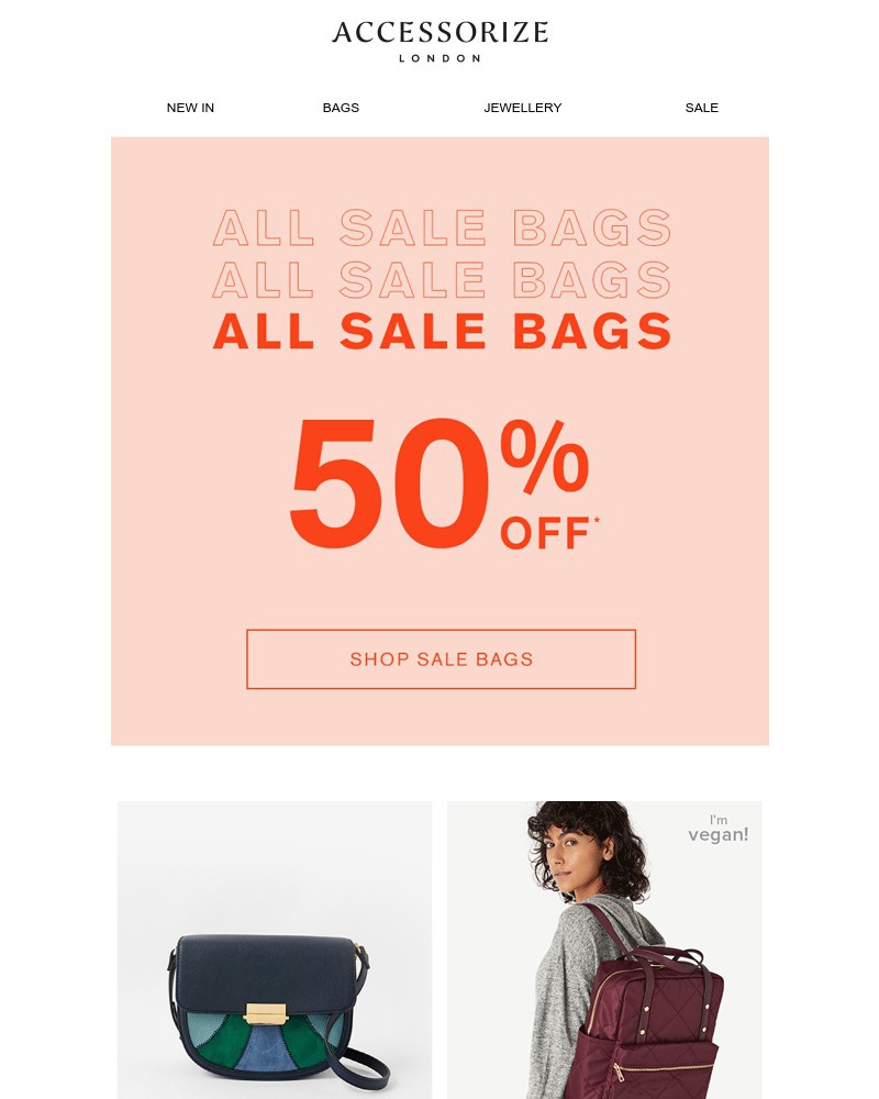 Screenshot of email with subject /media/emails/all-sale-bags-50-off-449dff-cropped-064495ad.jpg