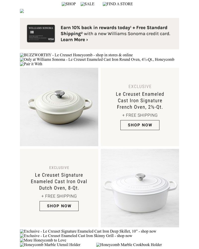 Screenshot of email with subject /media/emails/all-the-buzz-le-creuset-honeycomb-6432cc-cropped-82a59b3d.jpg