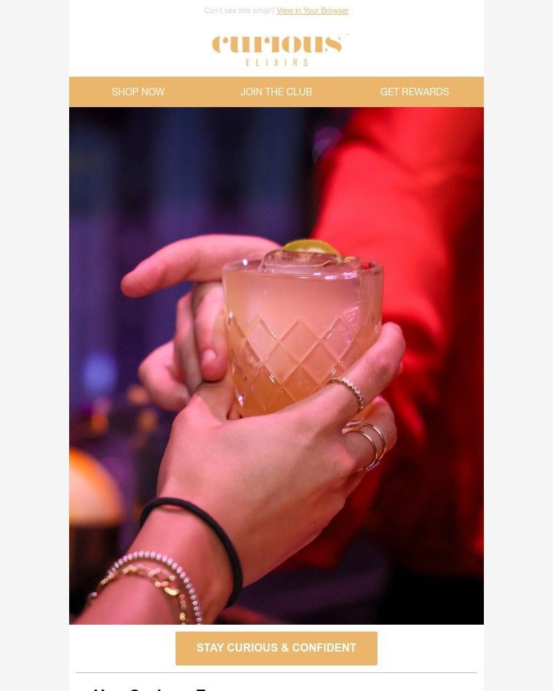 Screenshot of email sent to a Curious Elixirs Newsletter subscriber