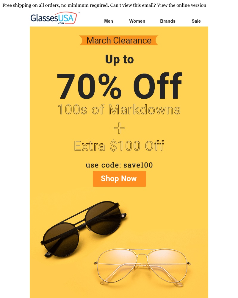 Screenshot of email with subject /media/emails/already-confirmed-100s-of-markdowns-up-to-70-off-extra-100-off-cropped-825c040d.jpg