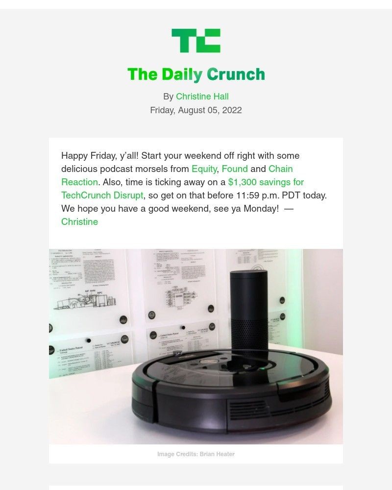 Screenshot of email with subject /media/emails/amazon-to-acquire-irobot-in-17b-all-cash-deal-531966-cropped-528b356c.jpg
