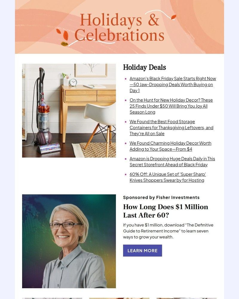 Screenshot of email sent to a Better Homes and Gardens Newsletter subscriber