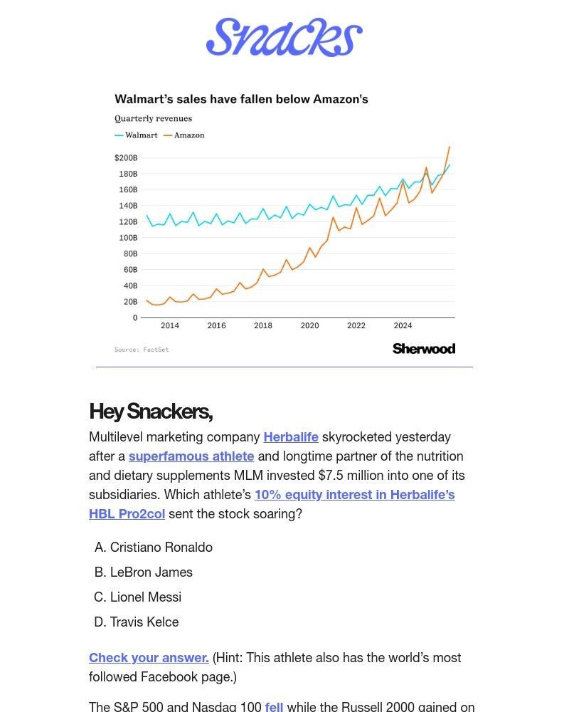 Screenshot of email sent to a Robinhood Registered user