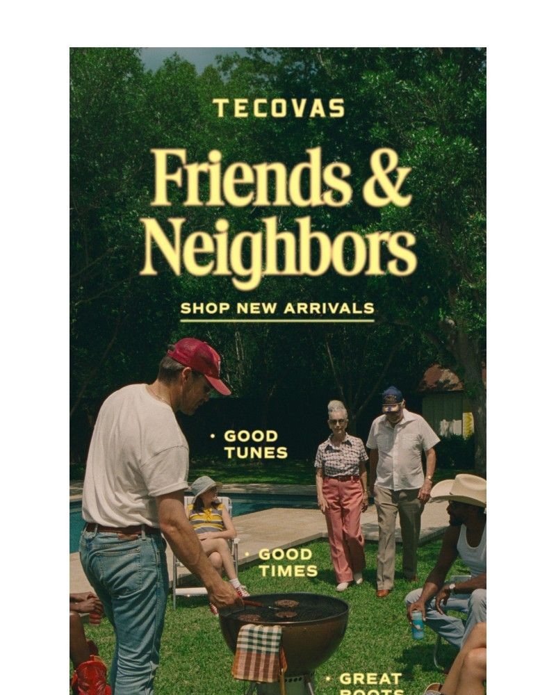 Screenshot of email sent to a Tecovas Newsletter subscriber
