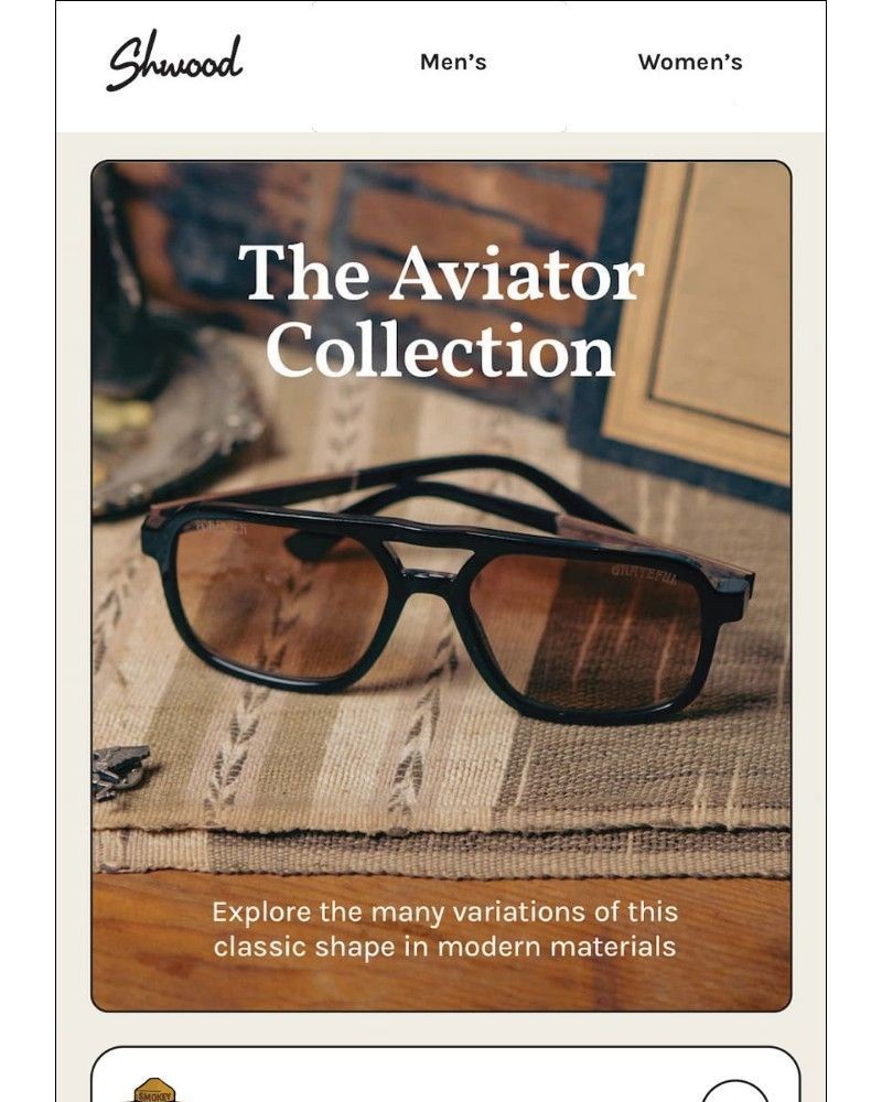 Screenshot of email sent to a Shwood and Stanley Newsletter subscriber